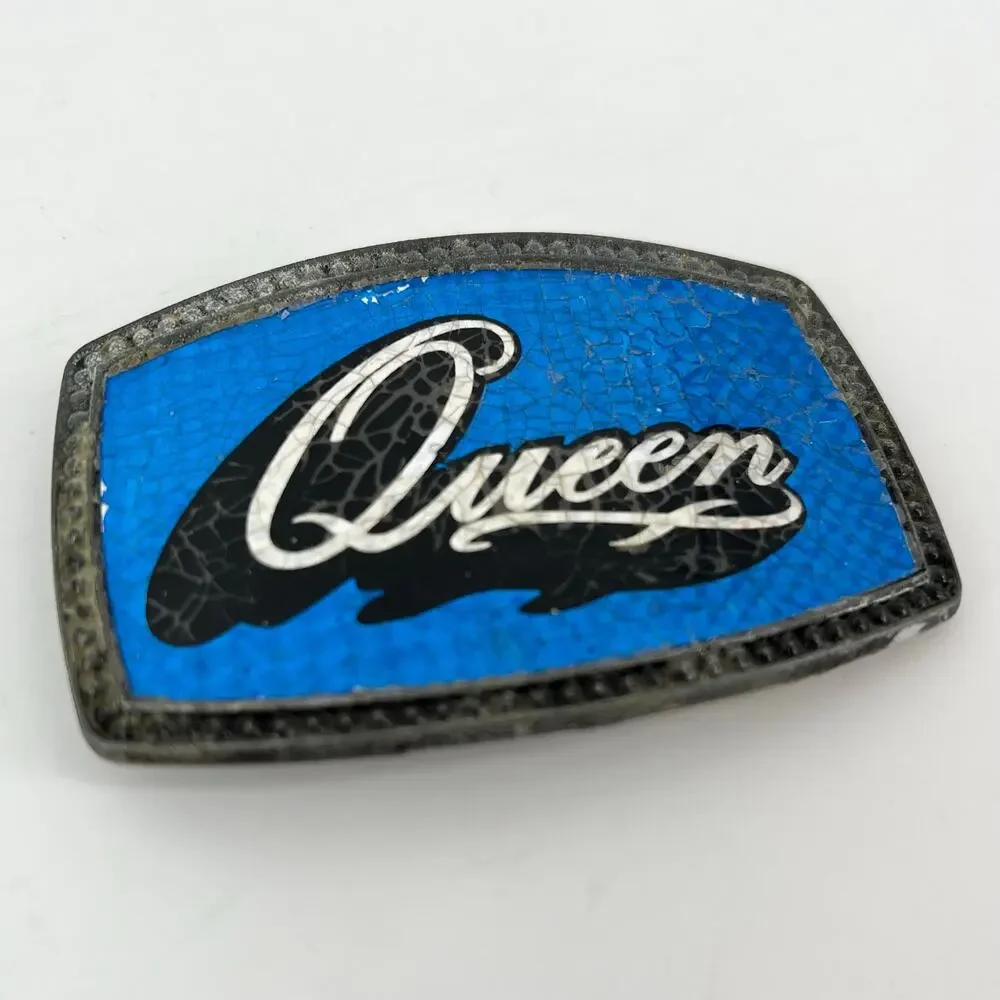 80s Queen belt buckle 1980s vintage